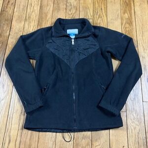 Columbia Interchange Fleece Jacket Womens Small Black Full Zip Hybrid SL7849